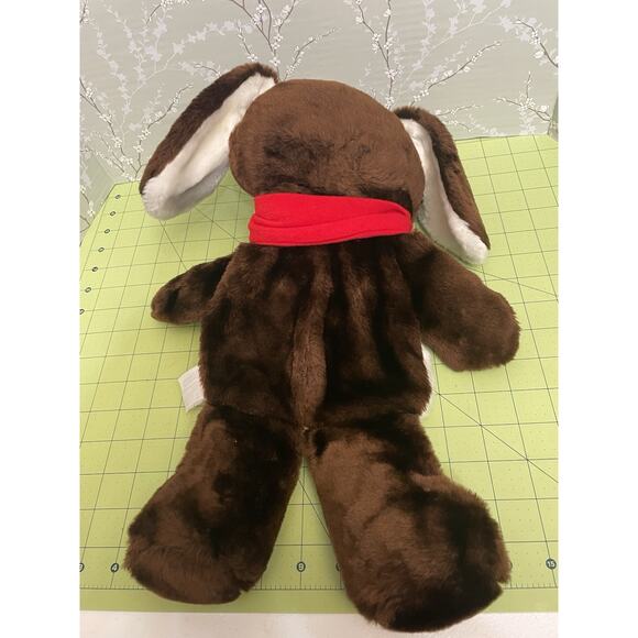 Vintage Fairview 1984 Christmas Puppy Dog Flat 16” Plush Stuffed Animal - Picture 3 of 8